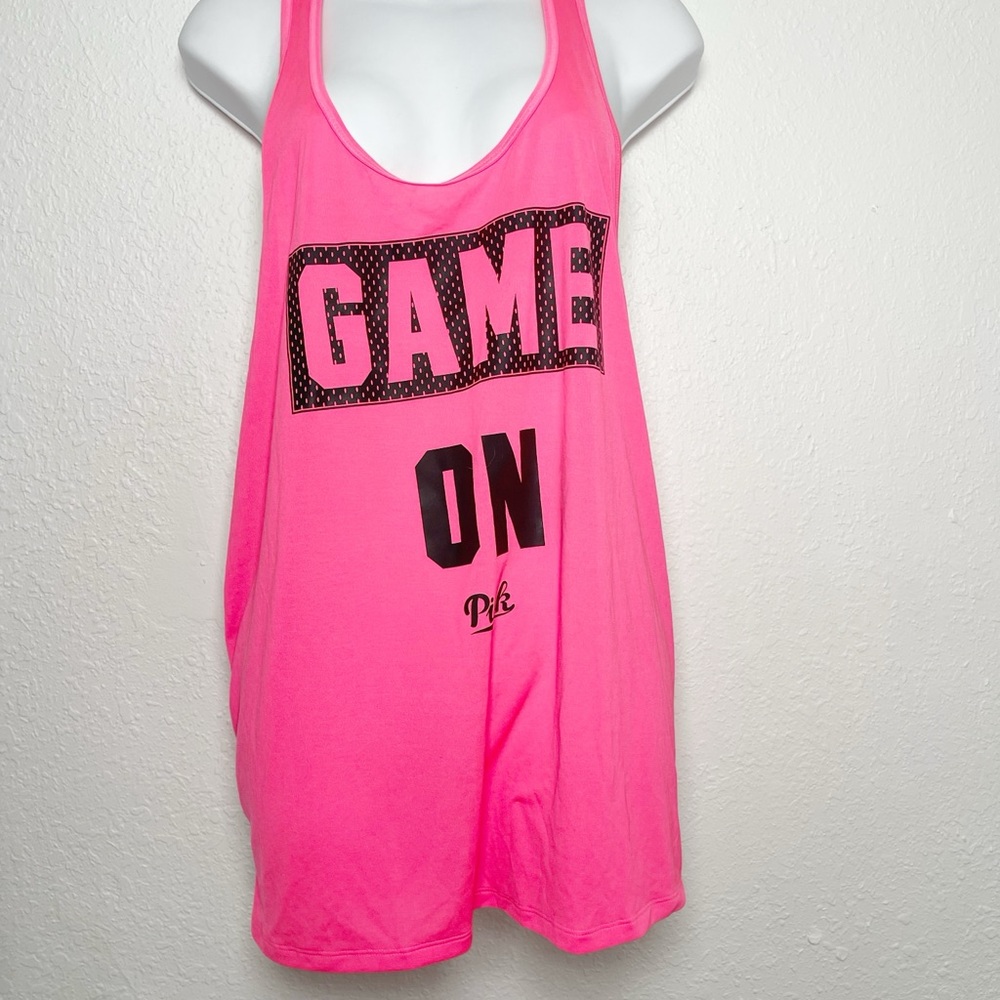 PINK Victoria's Secret Bright Pink 'Game On' Tank